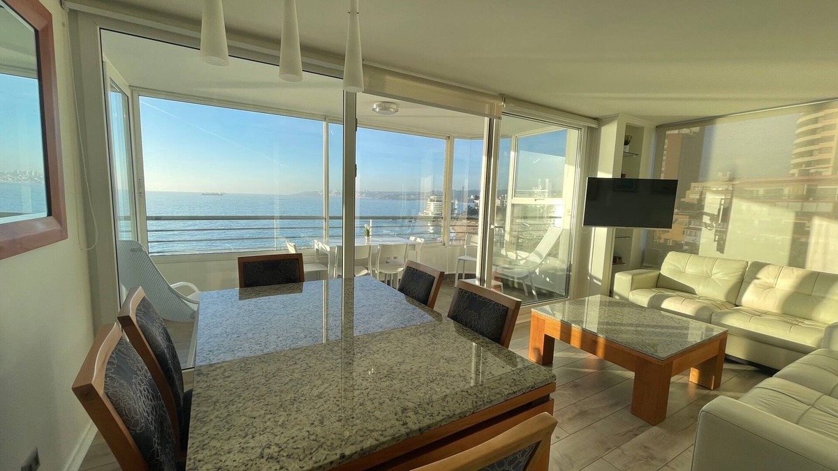 Vina del Mar Apartment | True Luxury & Fully Equipped. Best Fantastic Closer First in Line Ocean View