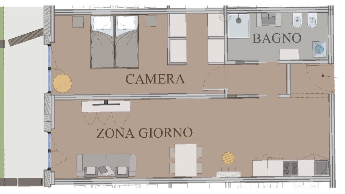 Almenno San Salvatore Apartment | Two bedroom apartment with garden view