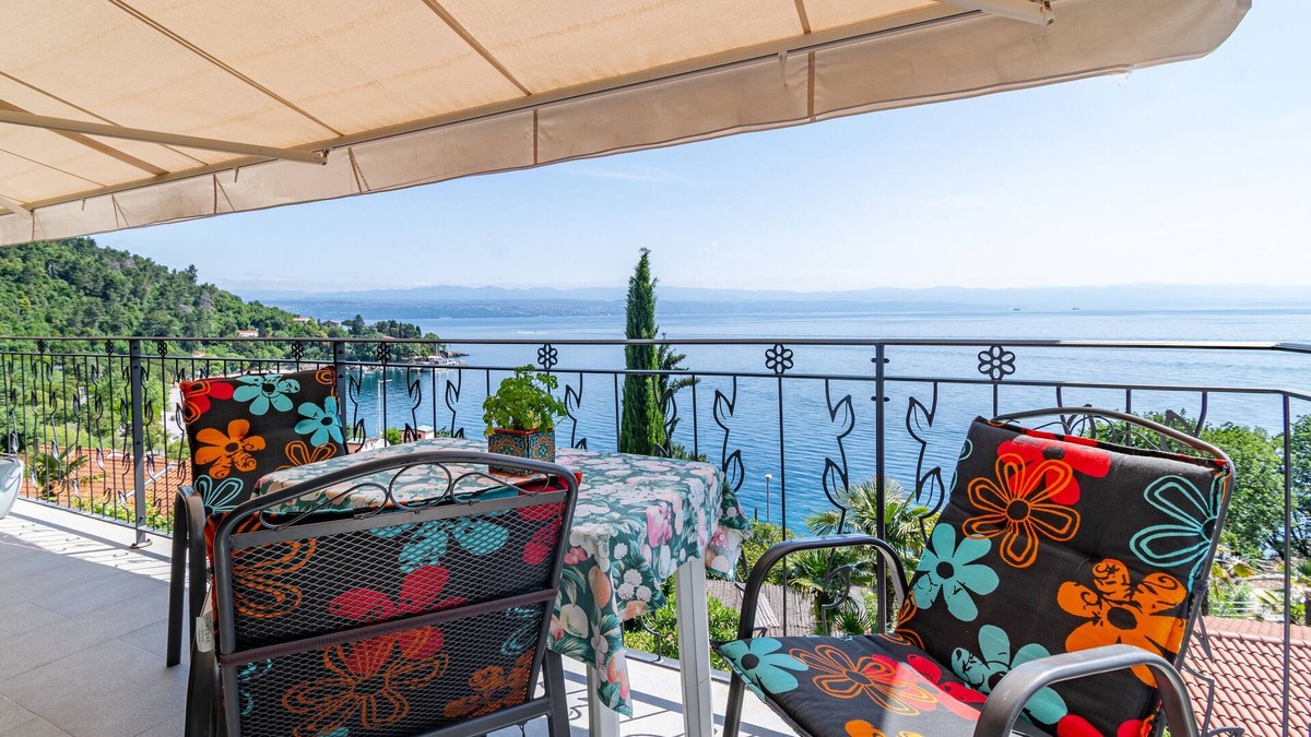 Medveja Apartment | Two bedroom apartment with terrace and sea view Medveja, Opatija (A-7720-b)