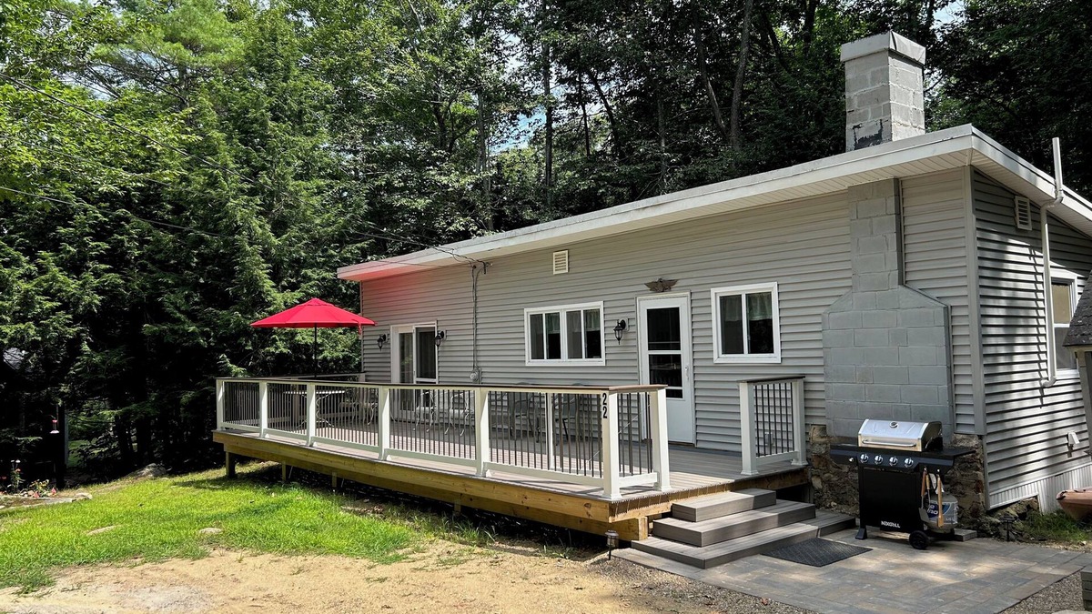 Northwood Cottage | Two bedroom cottage with views of Bow Lake, steps to beach and boat launch.