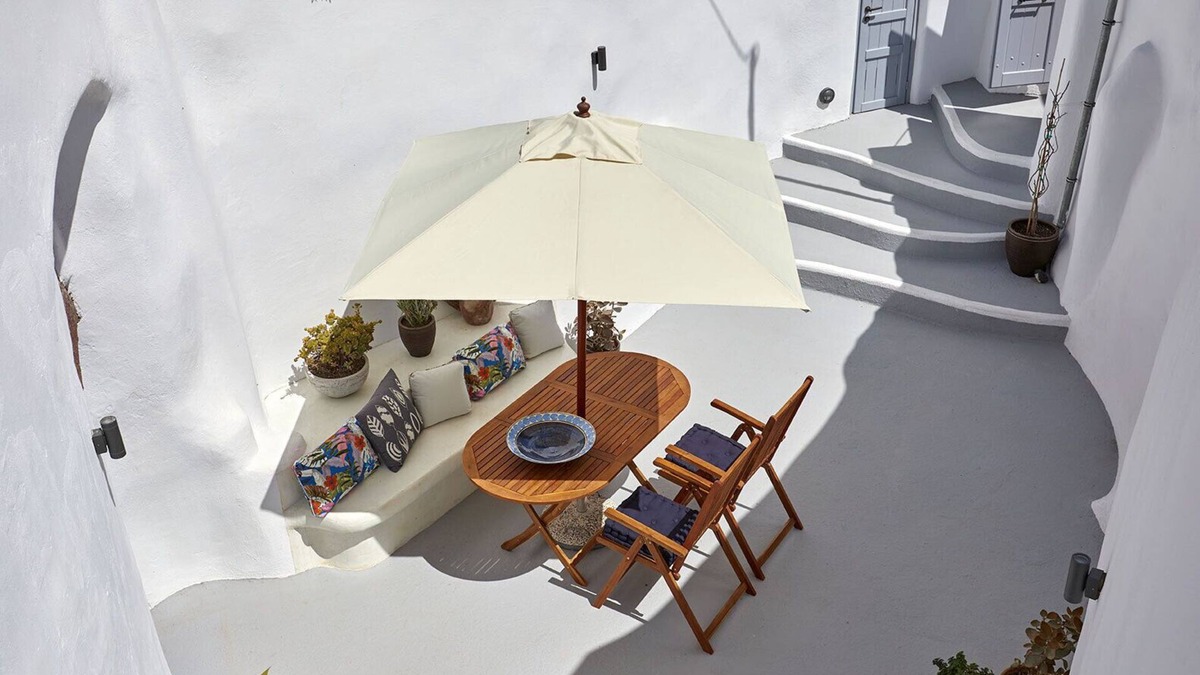 Megalochori Villa | Two Cave Houses with Private Garden Courtyard