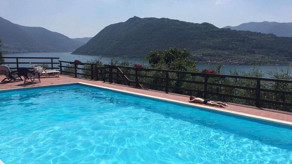 Sale Marasino Apartment | Two-room apartment in Residence with swimming pool and panoramic lake view in Sale Marasino
