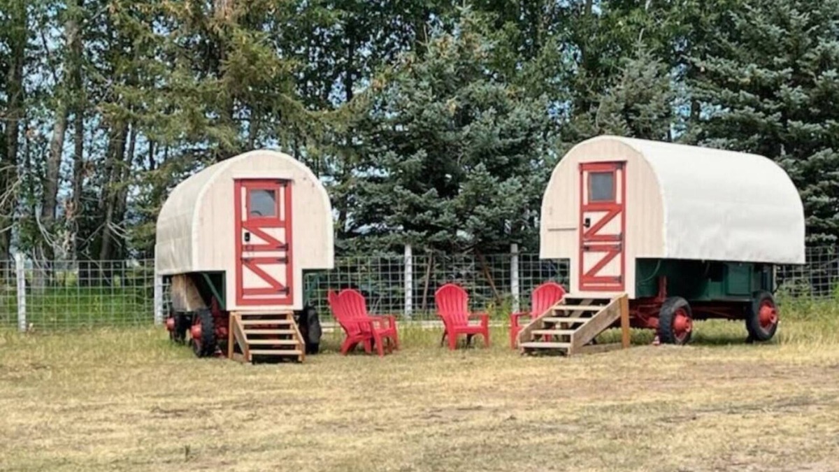 Tetonia House | Two Sheep Wagons ⁓Teton Views⁓Glamping at its best