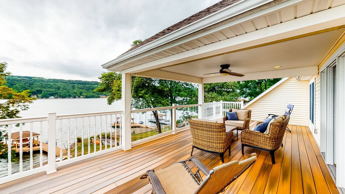 Dundee House | Two-story, lakefront home w/Keuka Lake views from both decks, grill, fireplace