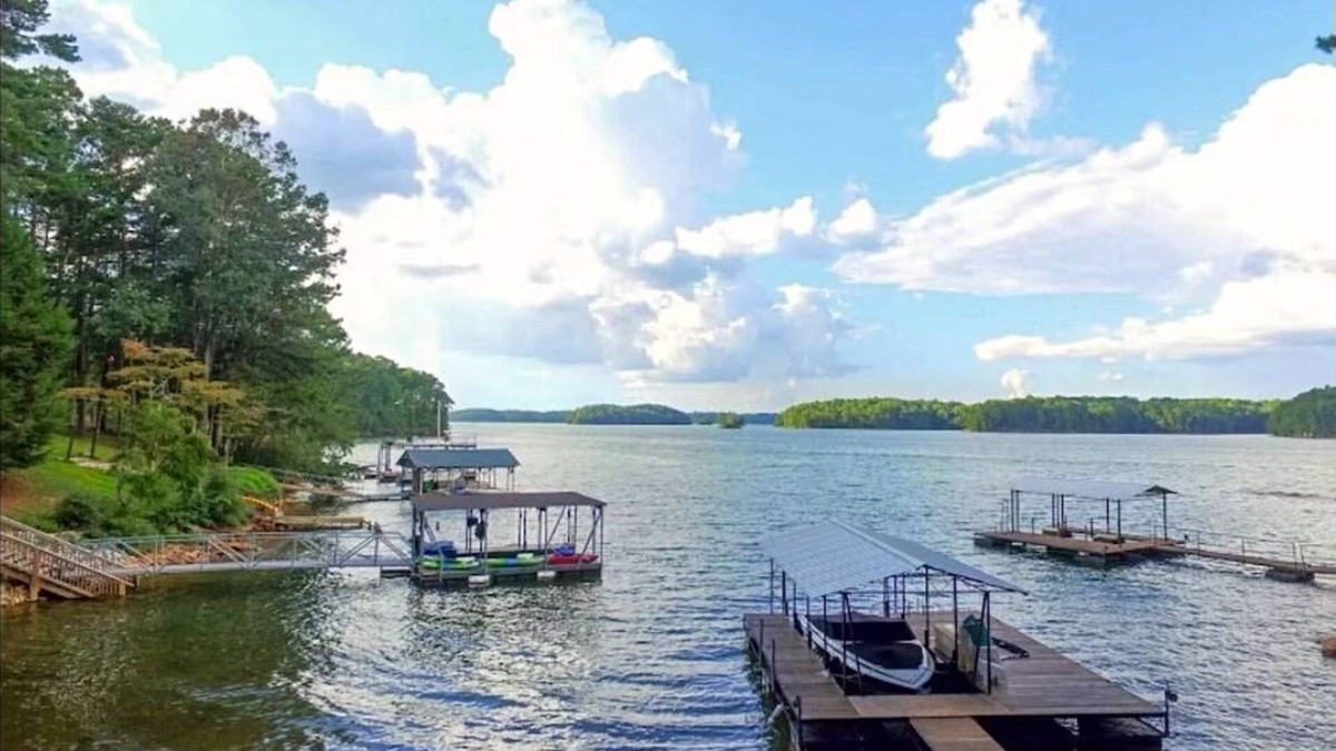 Buford House | Unbeatable lake location - best marina and unique sandy shore with dock