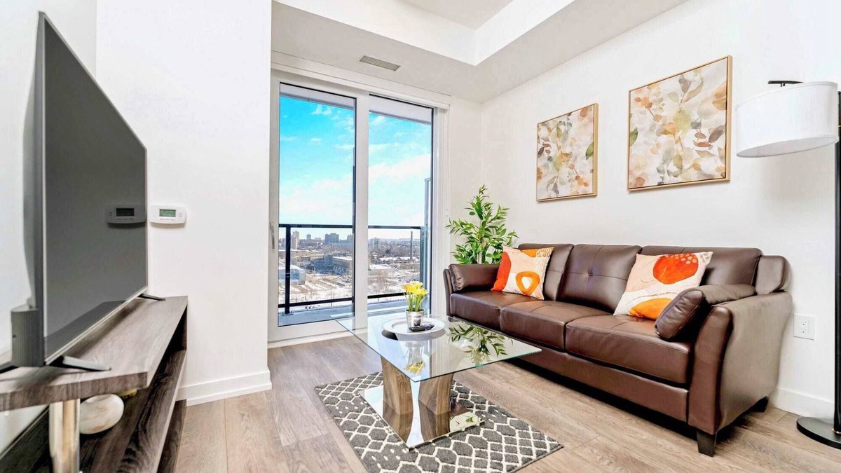 Kitchener Condo | Union Towers Condo with City Views and Patio