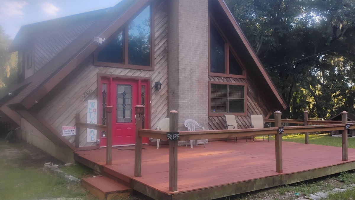 Silver Springs House | Unique A-Frame wloft, pool, & RV pad 17 minutes from Silver Springs State Park