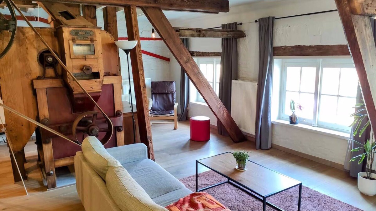 Ghent City Centre Apartment | Unique Historic Mill Loft by the River Lys