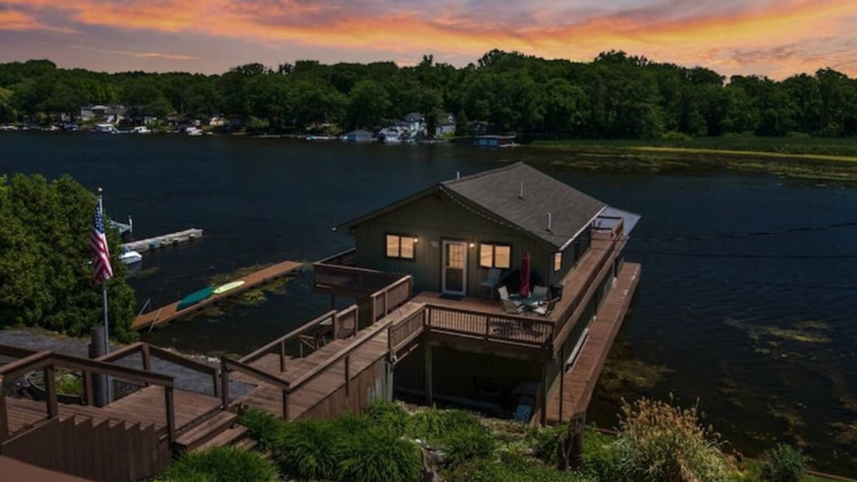 Wolcott House | Unique lake house built overwater on the Great Lakes, Sodus Bay Lake Ontario