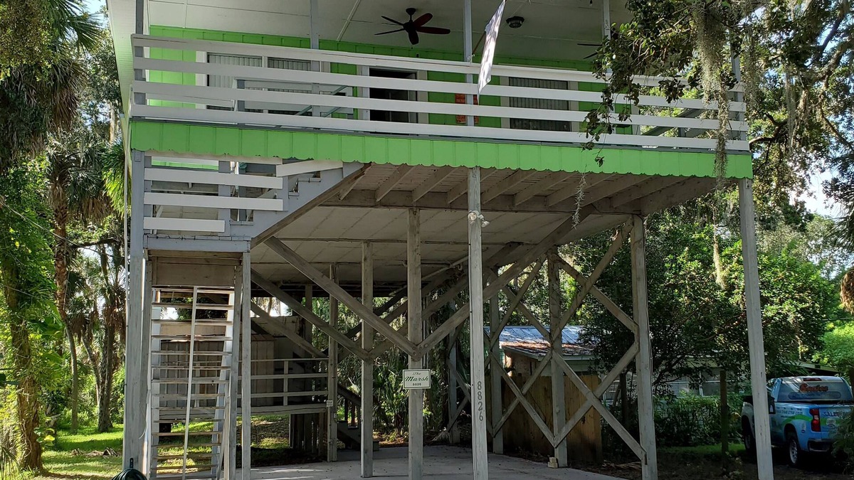 Aripeka House | Unique Stilt Home on the Nature Coast - Enjoy the View of the Marsh