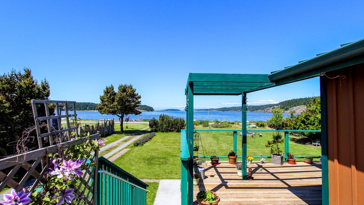 Lopez Island House | Unique waterfront home with lake & ocean views plus private sauna