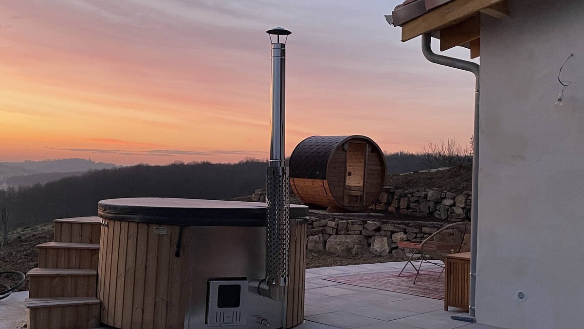 Grazac Apartment | Unusual in the heart of nature, Nordic bath, panoramic sauna