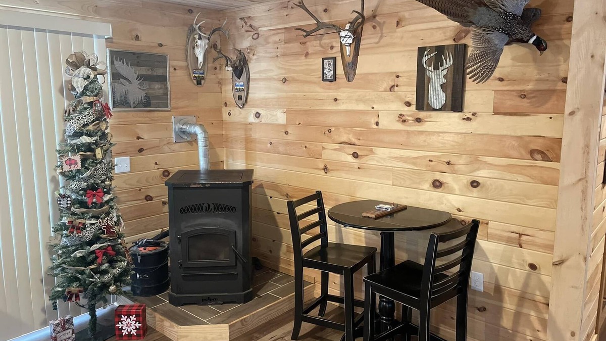 Rapid River House | UP Riverfront Cabin with rustic charm & modern amenities. Great for families!