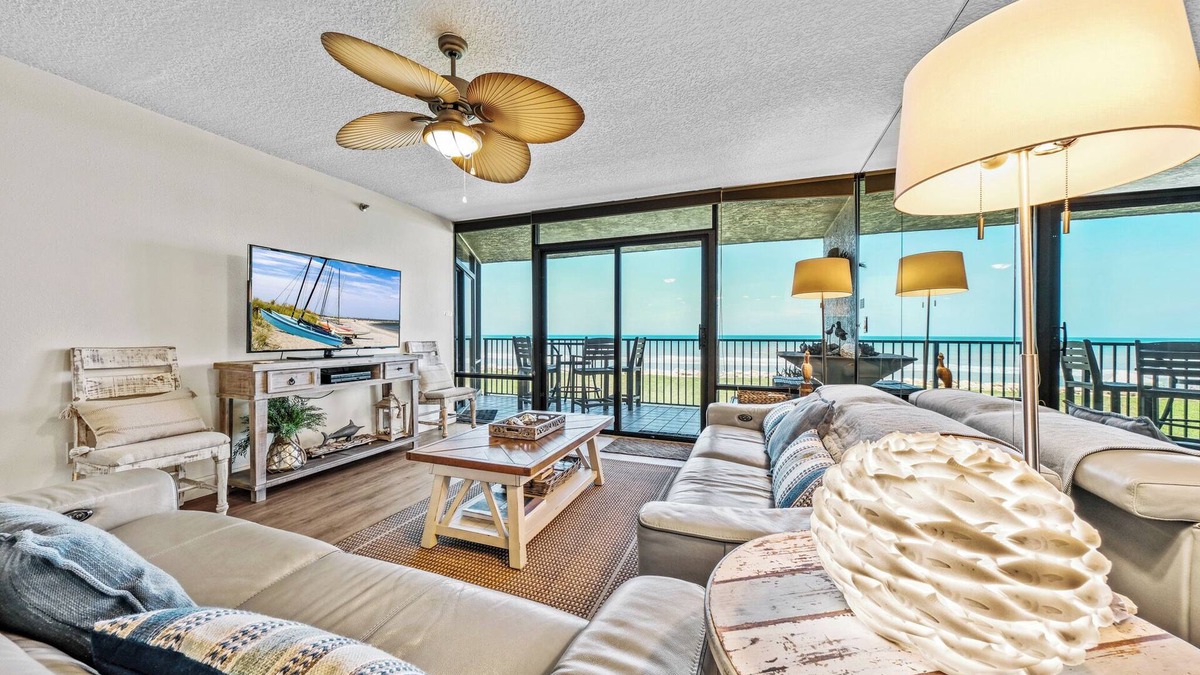 New Smyrna Beach Condo | Updated direct oceanfront condo with large private balcony and a beachfront pool