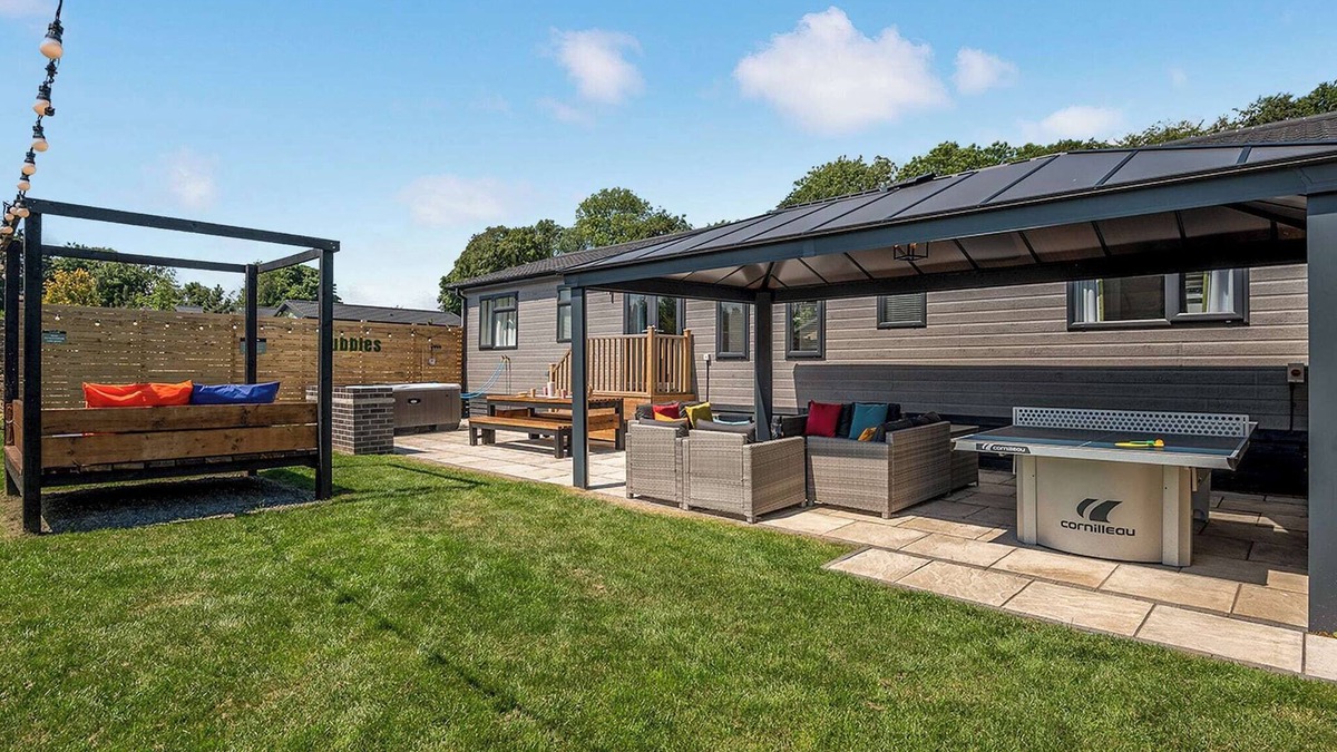 Raywell Ski Chalet | Upgraded for 2025, now featuring a tilt-and-turn gazebo over the hot tub.
