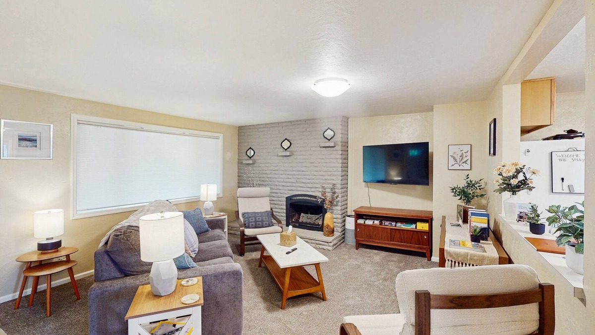 Friendly House | Upper level of duplex with large deck, mountain view - dog friendly
