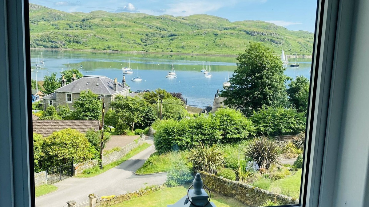 Tighnabruaich Apartment | Upper Villa, Tighnabruiach with stunning views of Kyles of Bute
