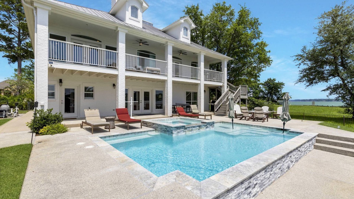 Montgomery House | Upscale Lakefront Oasis – Pool, Hot Tub, Balcony, Game Room & More