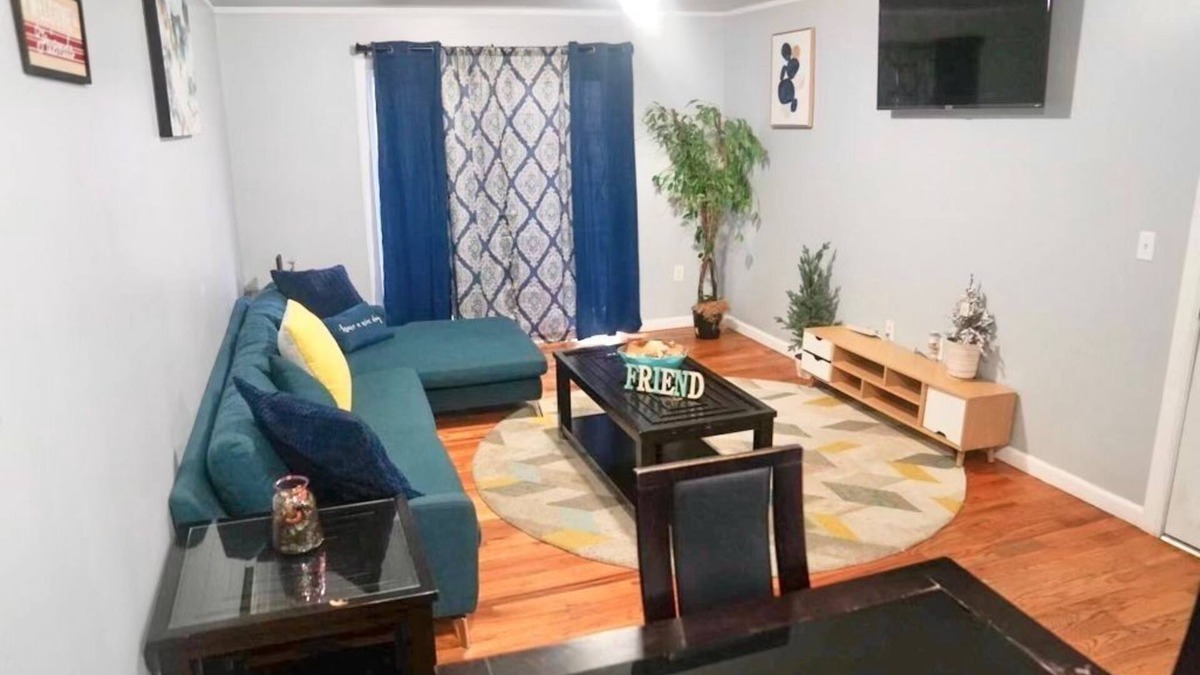 Ampere Apartment | Urban Oasis: Spacious 3BR 2BA Patio Oasis Near NYC, EWR &nAmerican Dream Mall