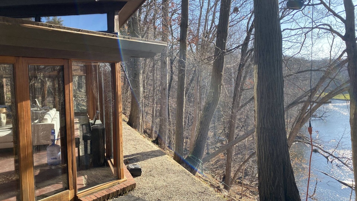 Alto Ski Chalet | Usonian Frank Lloyd Wright Inspired River House on the Thornapple River