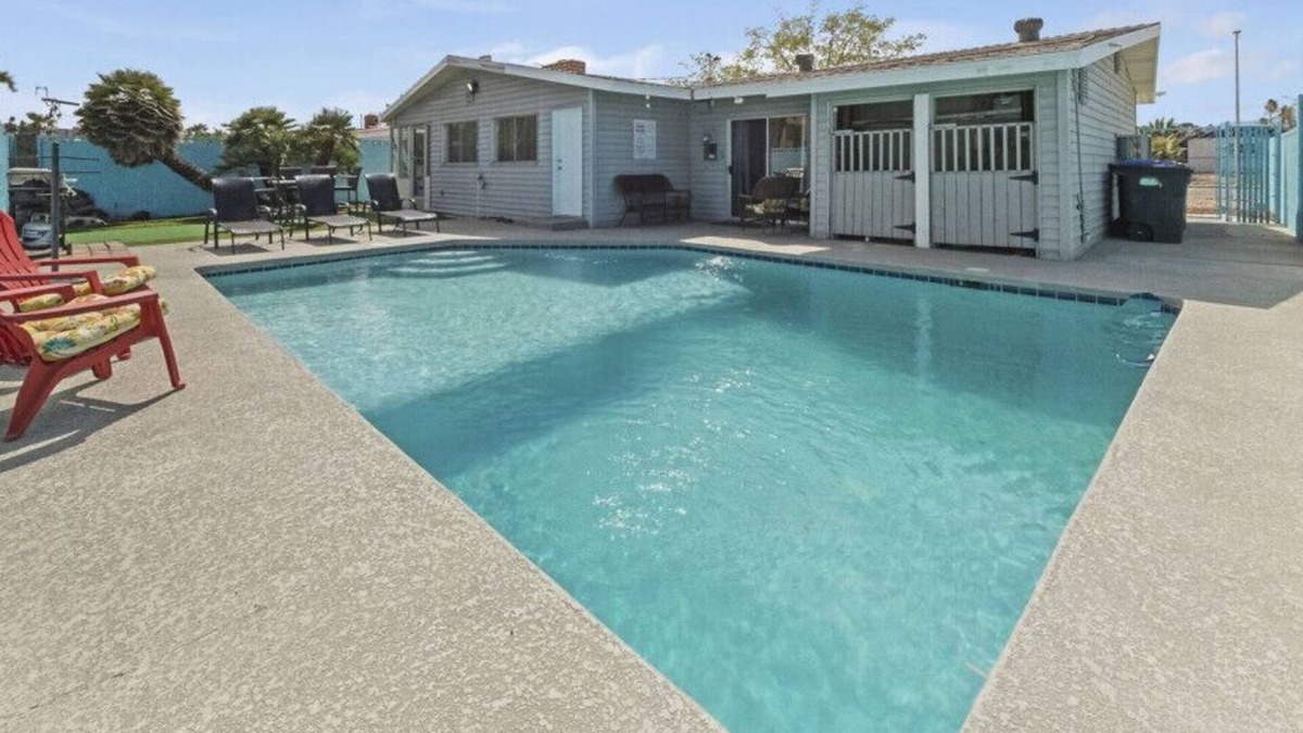Rancho Oakey House | Vegas Getaway Ground Floor, Pool, Game Room, BBQ