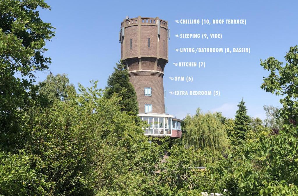 Strijen Apartment | Verblijf boven in de watertoren van Strijen met dakterras