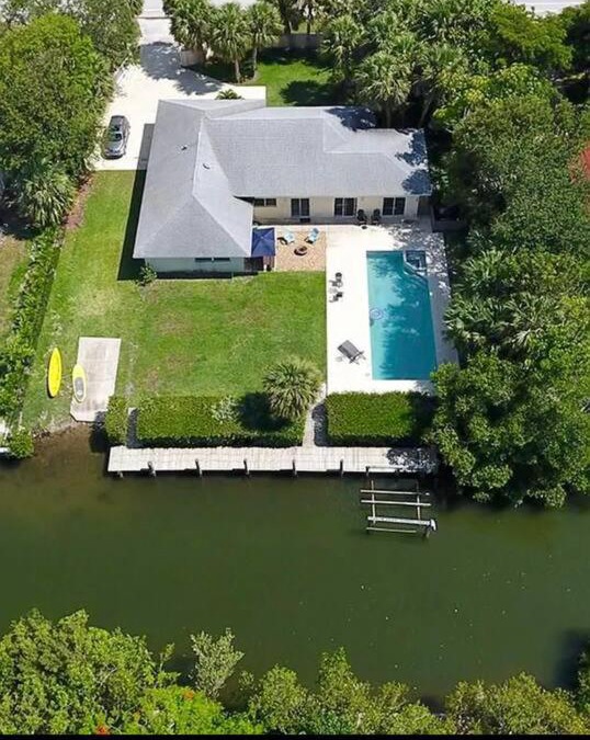 Vero Beach House | Vero Beach Island private gated scantuary with pool, 60' boat dock & kayak launch!