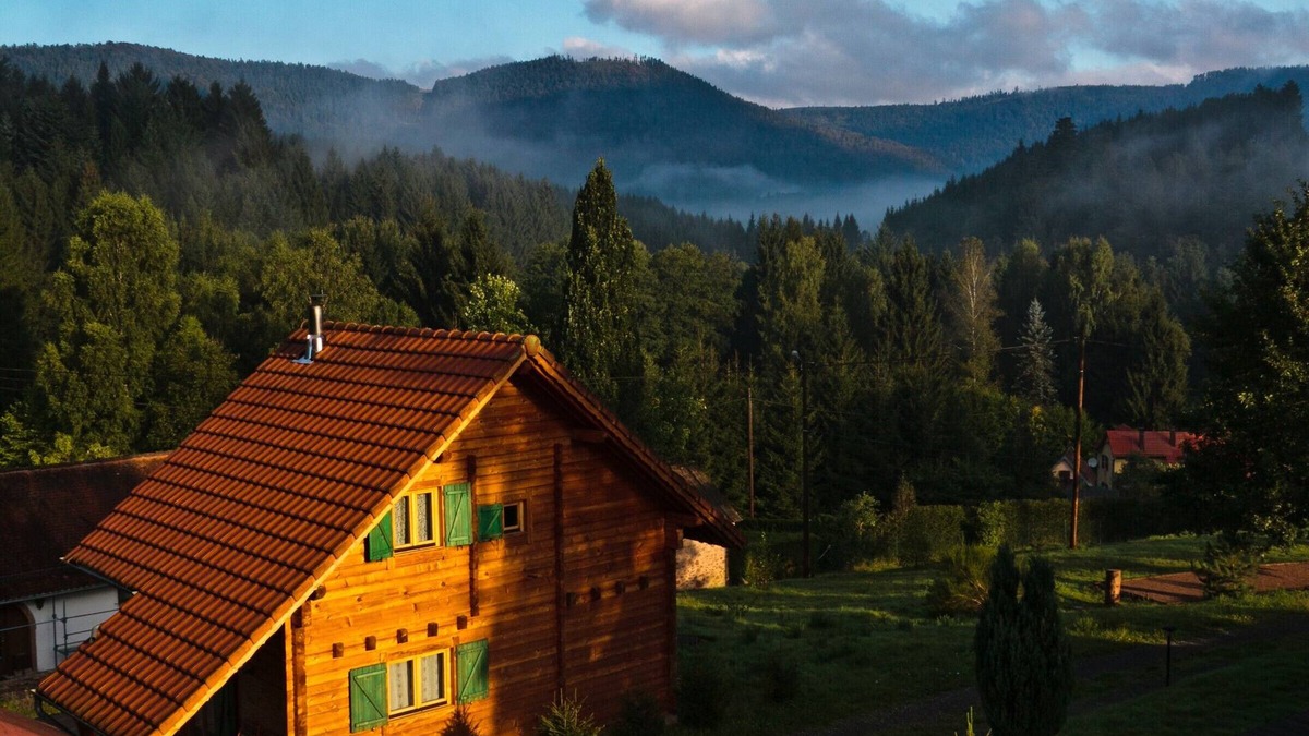 Saulxures House | Very quiet wooden house with log sauna in a charming environment
