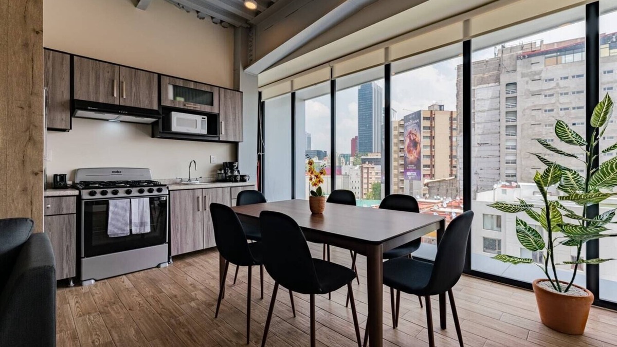 Zona Rosa Apartment | VH Roma Nte | Depa Industrial+RooftopandBalcón | 315