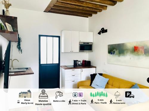 Marly-le-Roi Apartment | Vieux Marly-le-Roi - Studio bien equipé - Matelas haut qualité