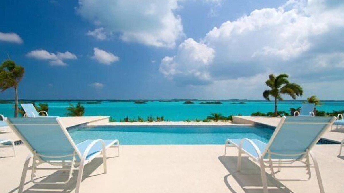 Ocean Point Villa | View of the Breezy Palms Waterfront Villa and infinity pool