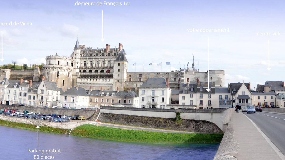 Amboise Apartment | View of the Loire and château, charming air-conditioned apartment, 65m2, sleeps 6/8