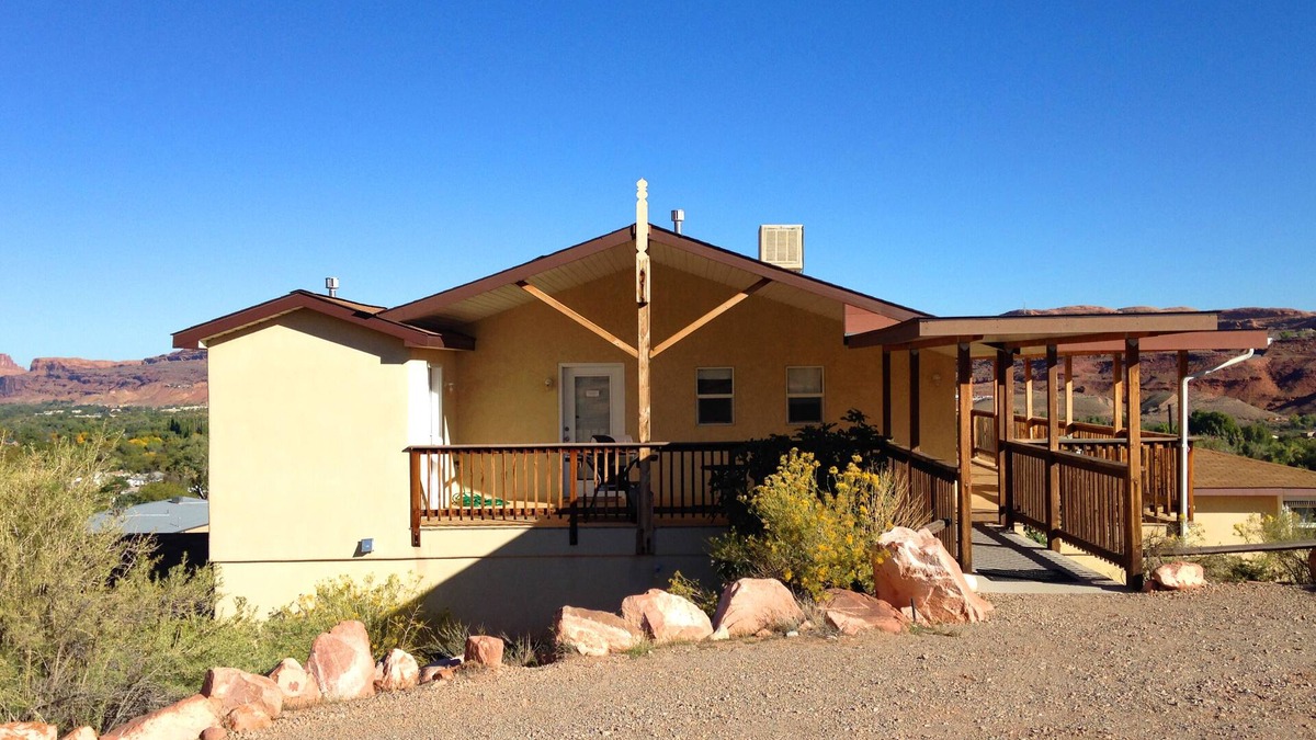Moab House | Views of the La Sal Mountains, Red Rock Cliffs, and a Private wrap around Deck!
