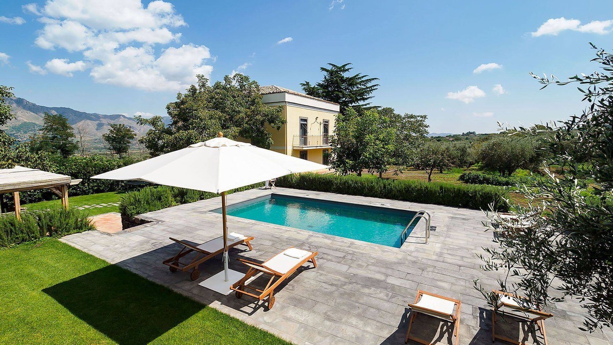 Rovittello Villa | Villa Alcantara with heated pool, sun terrace and garden