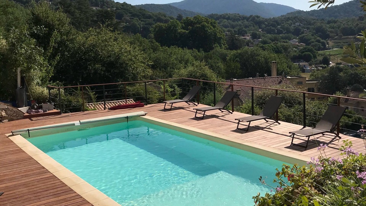 Collobrieres Villa | Villa ALL COMFORT IMPRENSABLE VIEW on the village and its hills, PRIVATE SWIMMING POOL