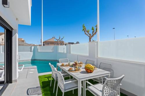 Santiago de la Ribera Villa | Villa Blanco: Private Villa with Pool & Terrace