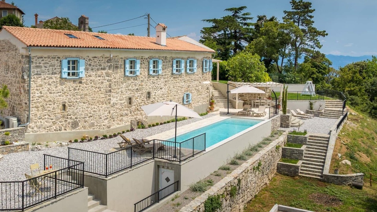 Opatija Villa | Villa Castello di Papa – Luxury, Tradition, and Breathtaking Views in One - private pool, sauna, bocce court