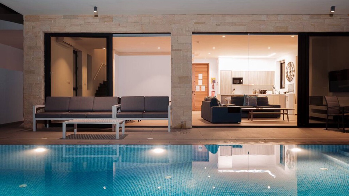 Cape Greko Villa | Villa Ektoras at Periyiali Resort with modern design, and amenities.