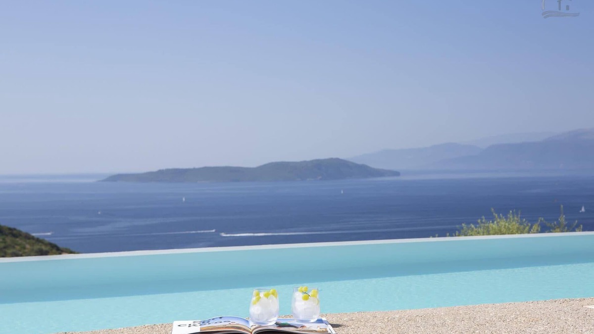 Evgiros Villa | Villa Fyki with wonderful SeaView & private salty water pool