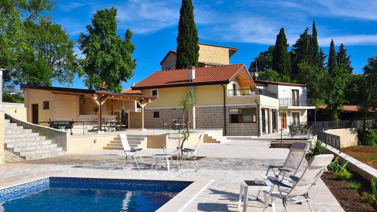Becici Villa | Villa Gardenia 2 with Shared Pool and Basketball Court