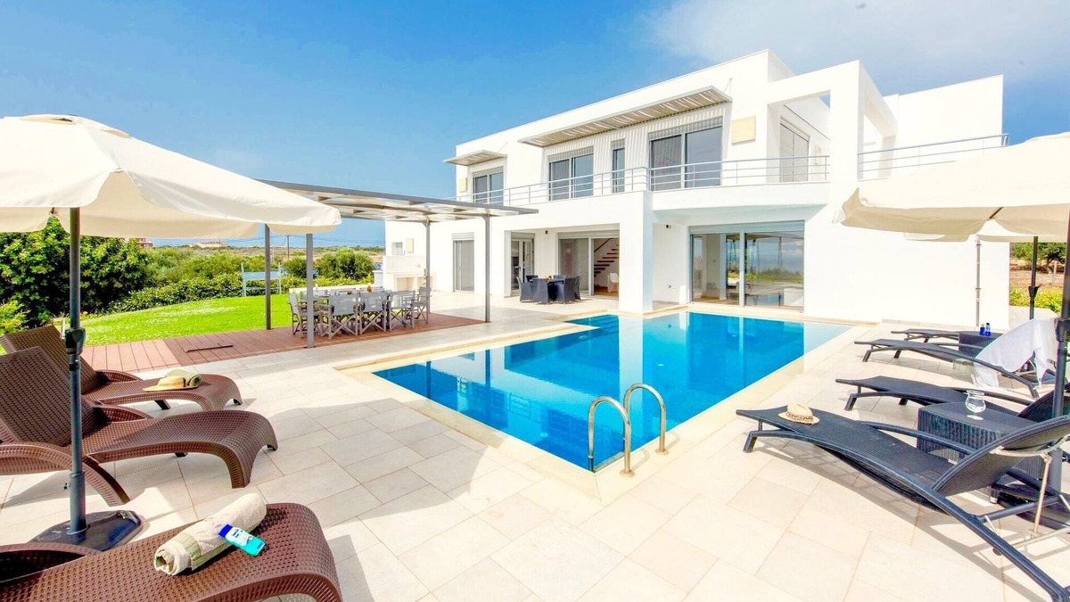 Stavros Villa | Villa in Tersanas with Sea Views & Pool