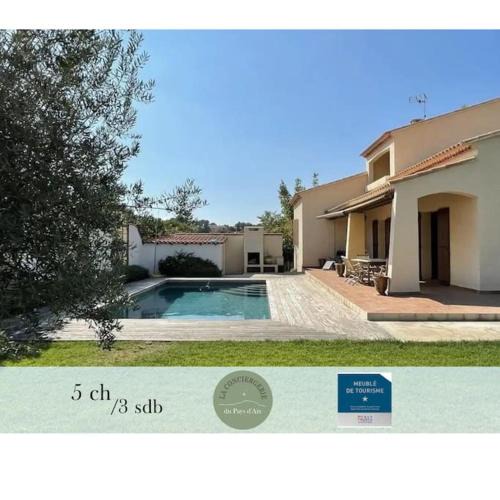 Lambesc Villa | Villa l'Olivier en Provence 5ch piscine jardin et clim