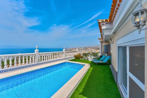 San Eugenio Villa | Villa Marina Luxury Sea View Private Pool & Garden - Costa Adeje