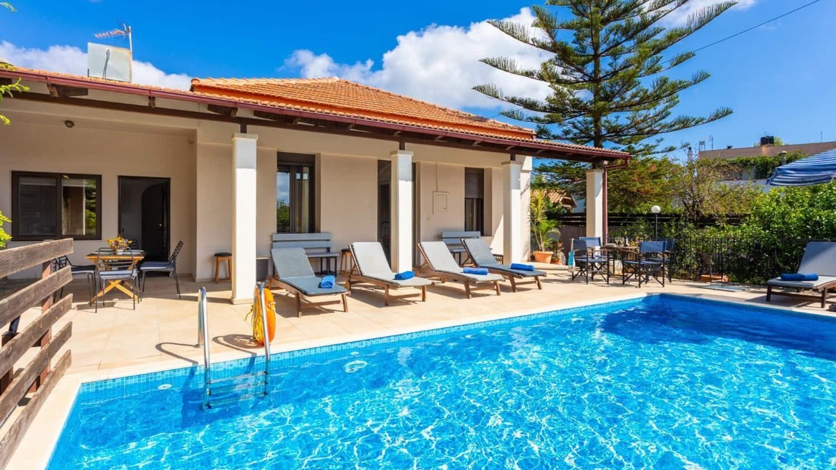 Kefalas Villa | Villa Maro Large Private Pool, A/C, WiFi