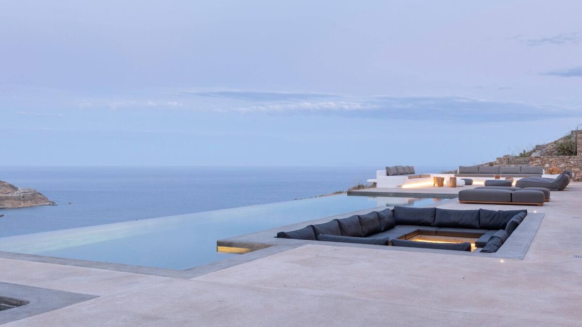 Ftelia House | Villa Maxim/Amazing sea views/large outdoor areas with 2 pools & 2hot-tubs