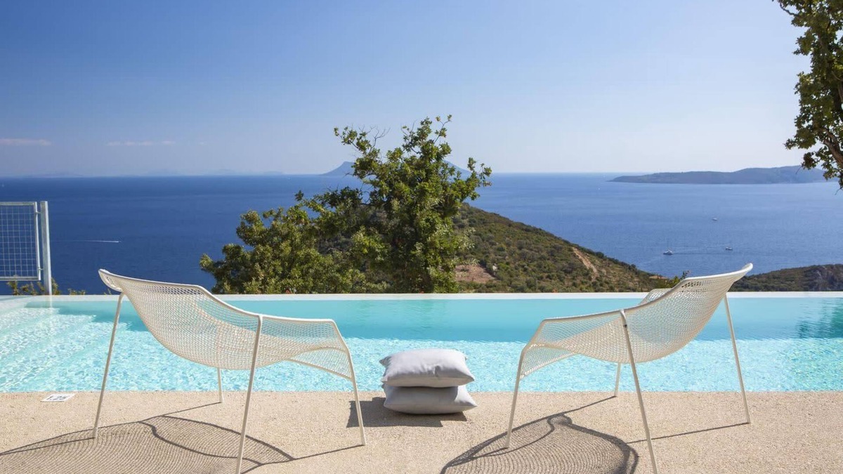 Evgiros Villa | Villa Sirina with stunning SeaView & private salt water pool
