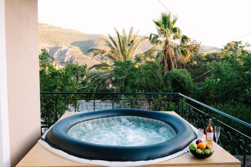 Porto Germeno Villa | Villarose HotTub sunset view