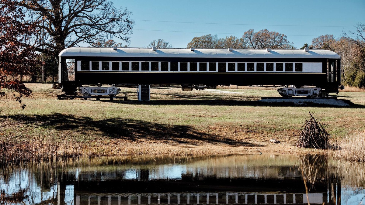 Long Lane Cabin | Vintage Luxury Railcar Retreat on 10 acres overlooking Pond