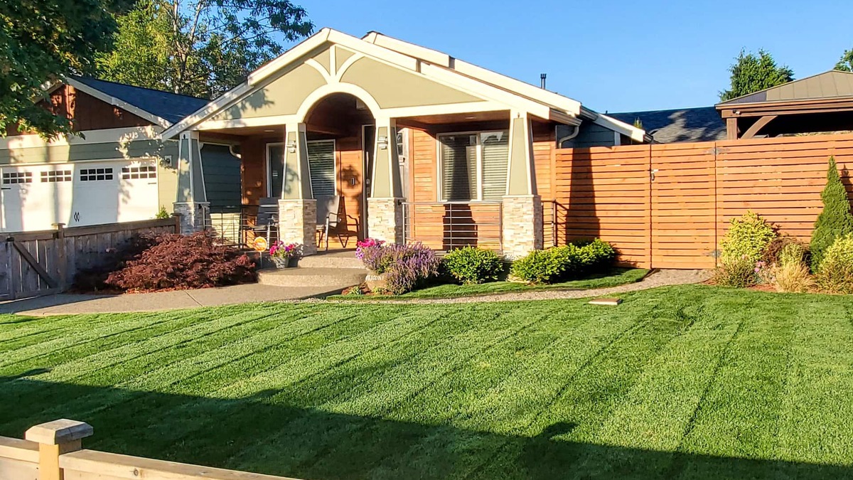 Brighton House | Vivid colorful craftsman with patio and fire pit