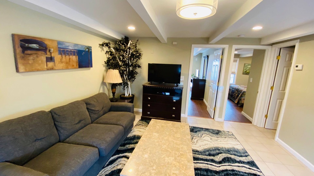 Seaside Heights House | VRBO PREMIER HOST LISTING - 2 BR BEACH SUITE - TWO POOLS. Full Kit & Liv Rmn